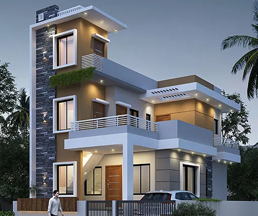 Corner Residence — Residential project by Vastu Construction